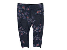 Sweaty Betty The Zero Gravity Leggings Womens Medium Black Floral Capri S4