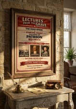 Bob Dylan Lectures From The Grave Patreon Poster  Rare Folk Music Memorabilia