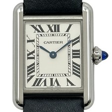 CARTIER Tank Must LM WSTA0042 Silver Stainless Steel Quartz Watch #338