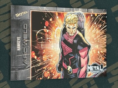 2024 Skybox Marvel Metal Universe - Avengers- Arc Weld - Hawkeye - #AW-3