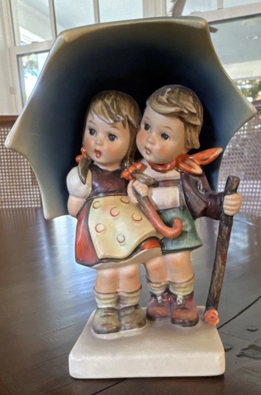 M. J. Hummel “Stormy Weather” Hand Painted Porcelain Figurine Germany 
