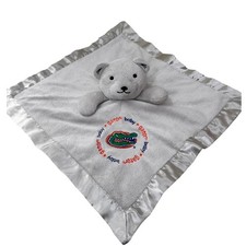 Baby Fanatic Florida Gators Plush Lovey Security Blanket Bear Gray Satin Trim