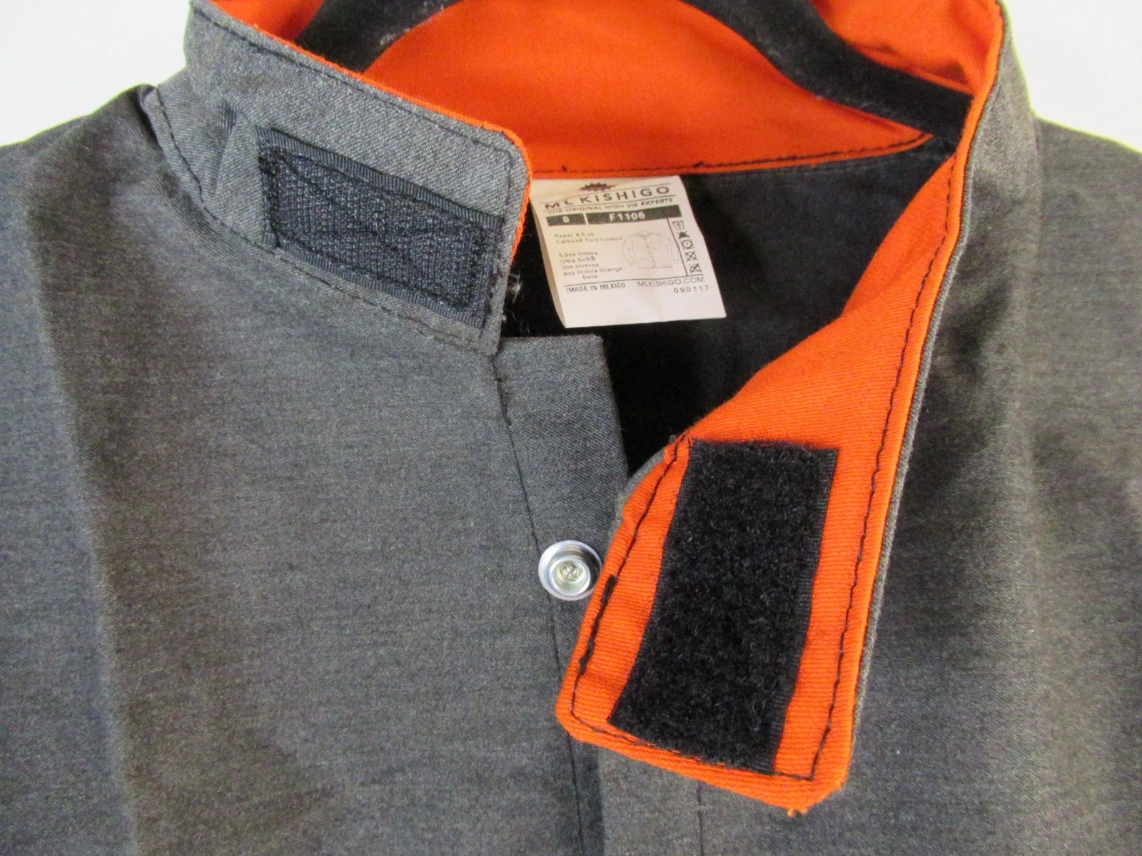 ML Kishigo F1106 High Vis FR Flame Resistant CarbonX Weld Jacket Shirt - SMALL - product detail image 4