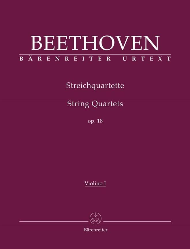 String Quartets Op.18 Nos 1-6 (Parts) String Quartet Instrumental Parts Music Be