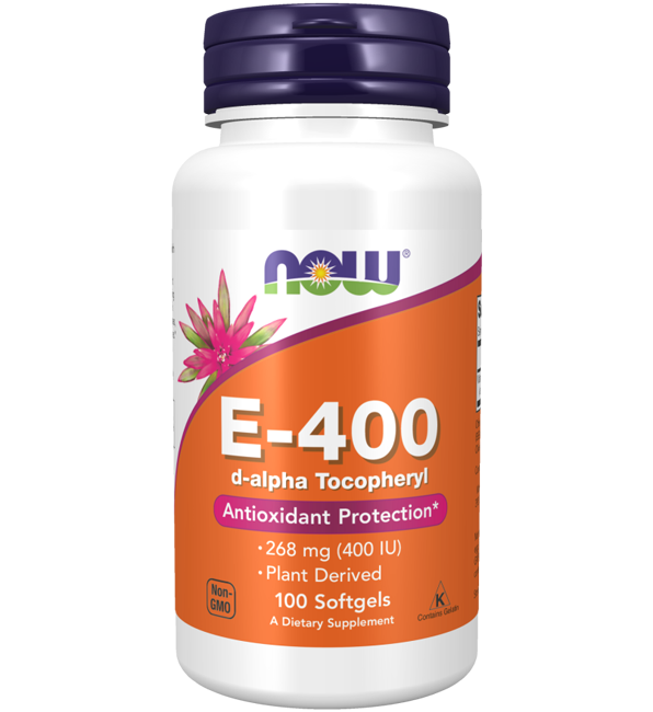 Now Foods Vitamin E-400 D-Alpha Tocopheryl 100 Softgels