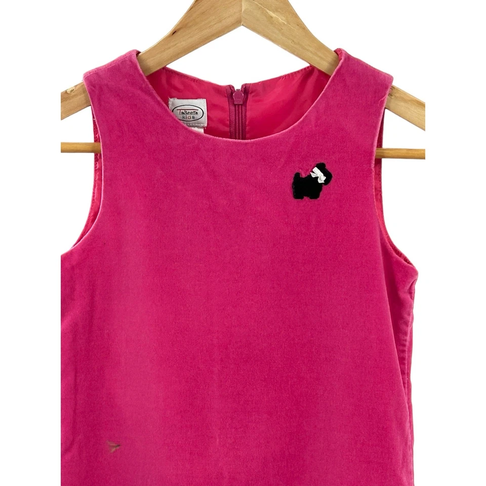 Vestido Talbots Niñas 6x Mangas Rosa Parte Inferior Volantes Foto 4 de 4