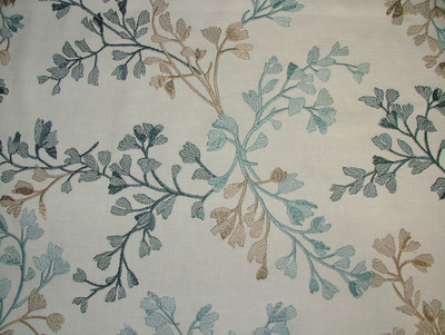 Stoff Restposten ILIV Willowbrook Sky Bestickt Kissen Polster 2.5 Meter