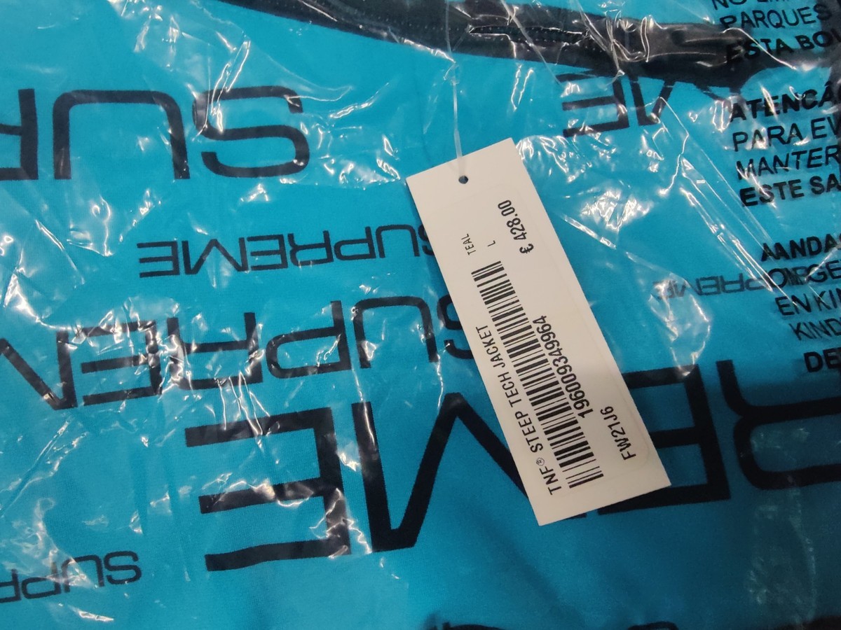 Supreme x The North Face Steep Tech Apogee Jacket Teal Blue size