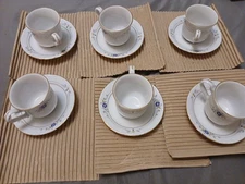 THUN Espresso Cup Saucer Set Service for 6, New, Quality Made In Czech Republic 