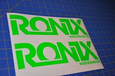 RONIX Bright LIME LOGO STICKER You Get 2 WAKEBOARD DECAL