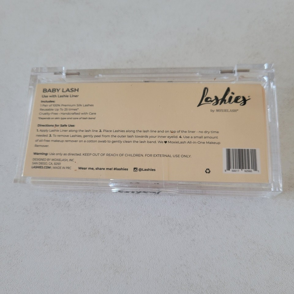 MoxieLash BABY LASH Black 100 Premium Silk Lash Nano Grip Reusable New