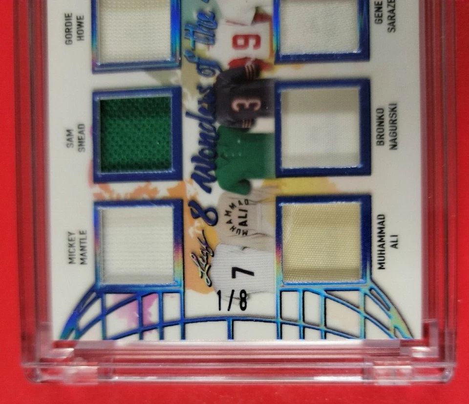 Mickey Mantle JERSEY CARD #1/8 Muhammad Ali PELE Bronco Nagurski GORDIE HOWE Sam - Image 3 of 3