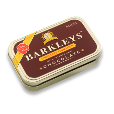 Barkleys Chocolate Cinnamon Dragees aus Zartbitter und Zimt 50g
