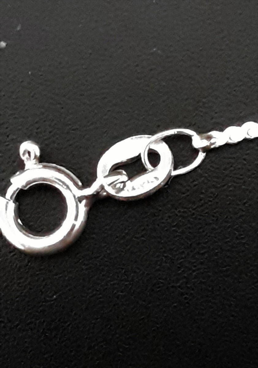 Collier Ras Du Cou En Argent 925 Avec Médaille Amour - Pendentif Rectangle, Neuf Sans Boîte