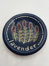 Earthen Vessel Potters 1988 Dipping Bowl 4” lavender Redware