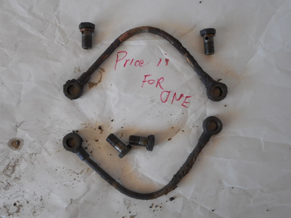 Mercedes Benz Ponton 190SL Front Steel Brake Line Pipe & Banjo Bolts Foto 2 de 4