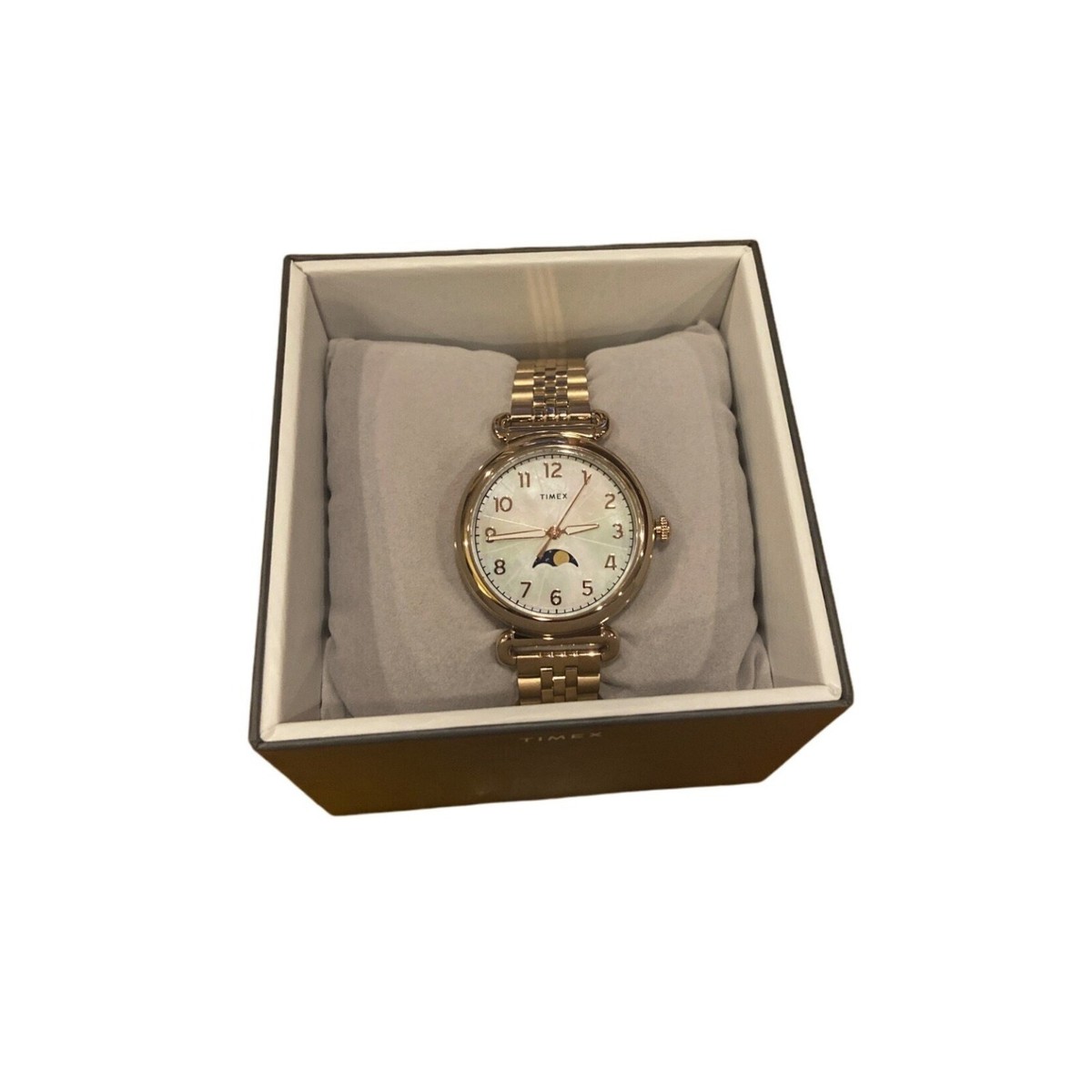Rose Gold Dial Timex Women's Moonphase Watch Timex Marlin