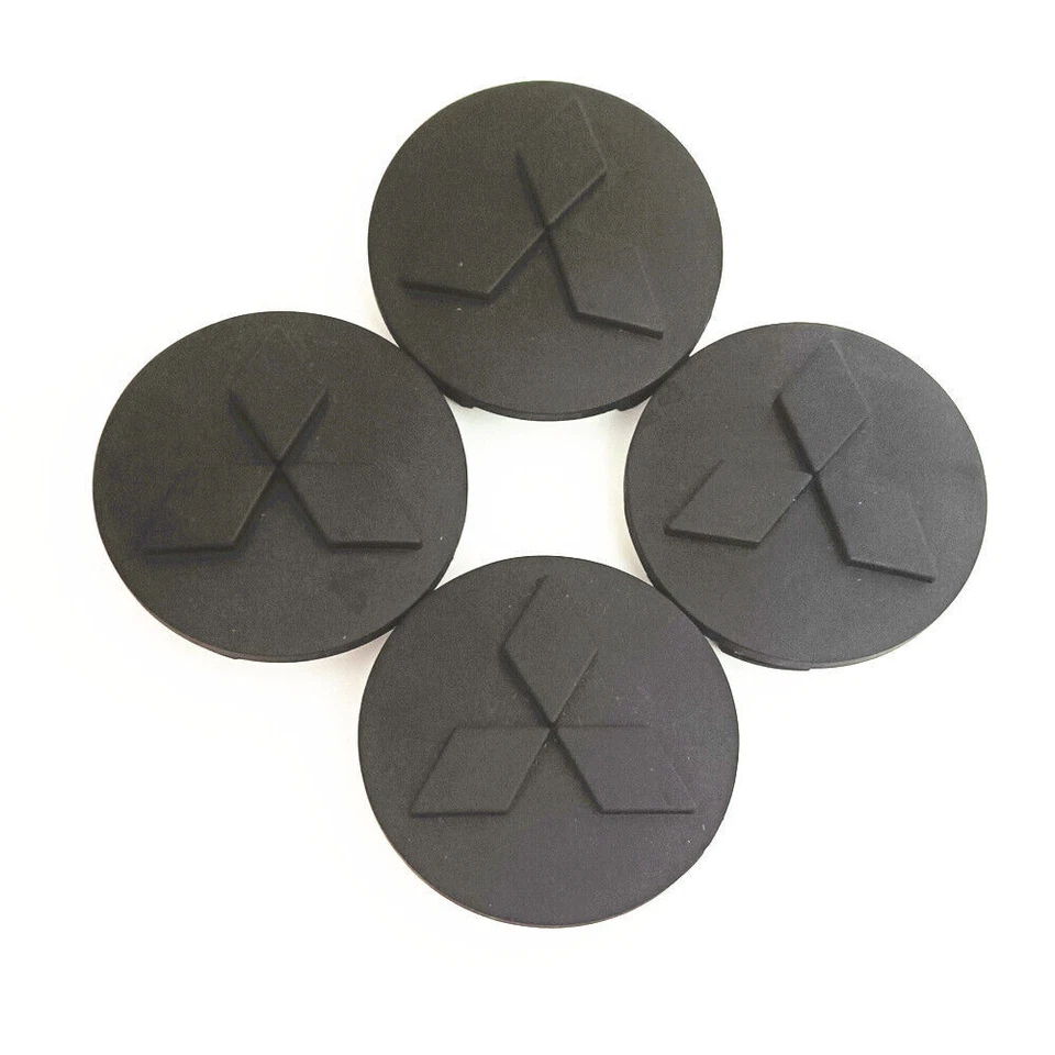 Tapa central de llanta de coche negra mate 60 mm para Mitsubishi Lancer Galant Eclipse Foto 2 de 2