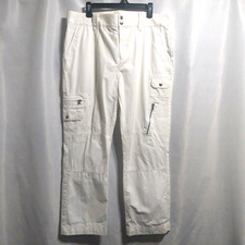 Lauren Ralph Lauren Womens 16 Classic White Pants Outdoors Pockets Cargo Cotton