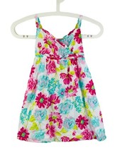PENELOPE MACK Girls Bright Floral Sleeveless Dress Lined Size 4T