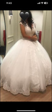 White ball gown wedding dress