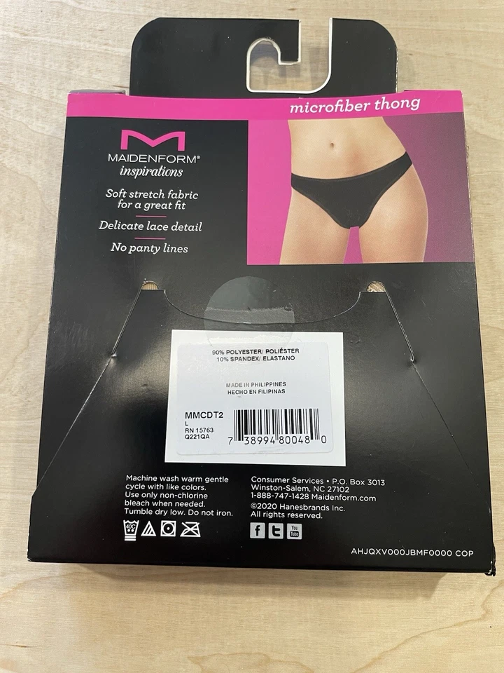 2 tangas Maidenform Inspirations talla L (7) nuevas con etiquetas negras y nude Foto 4 de 4