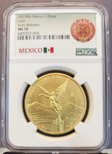 2023 MEXICO 1 ONZA GOLD LIBERTAD NGC MS 70 EARLY RELEASES PERFECTION