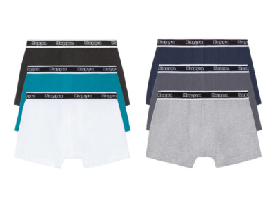 Kappa 3er Herren Boxer Boxeshorts Unterhose Single Jersey bequem mit Baumwolle 