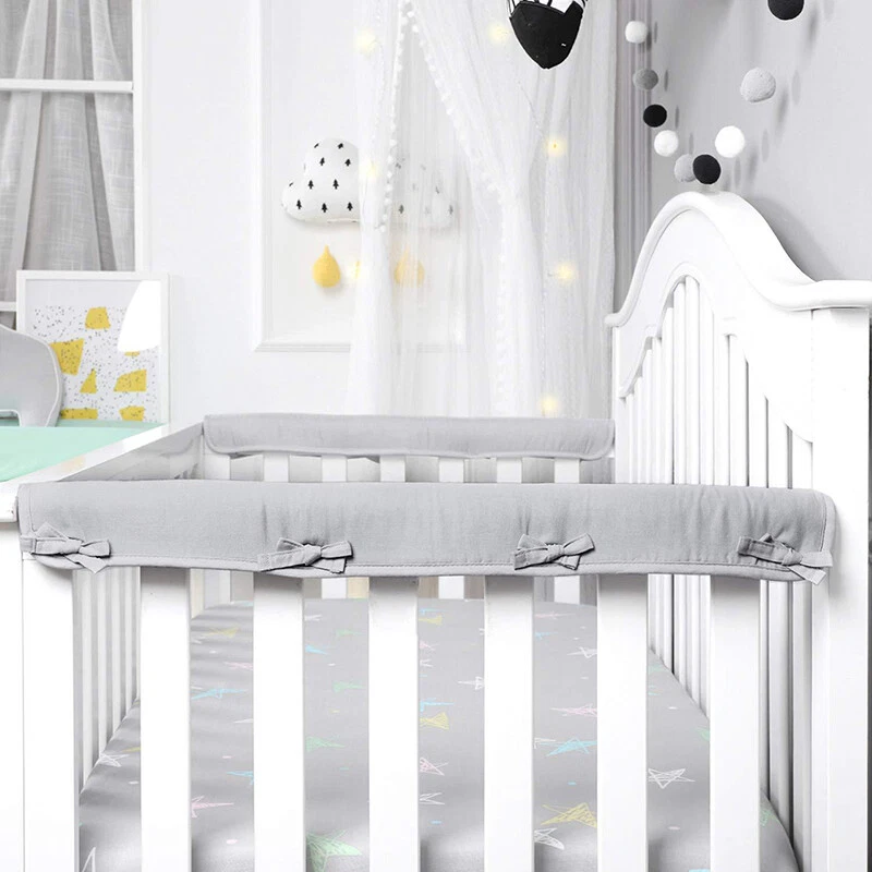 Baby blue cot bumper