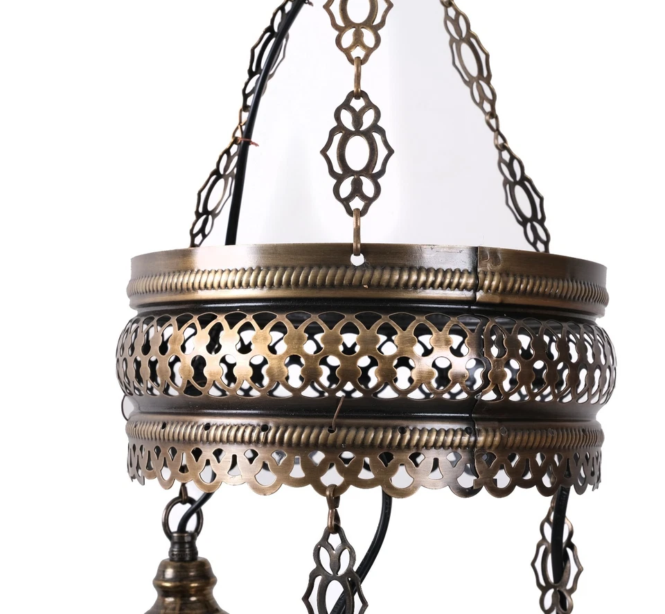 Lámparas de araña turcas, lámpara colgante de mosaico asilove, luz de techo colgante marroquí Foto 4 de 4