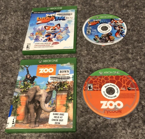 (2) Super Lucky's Take & Zoo Tycoon - Microsoft Xbox One Game LOT