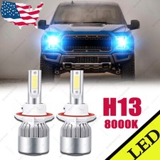 For 2004-2013 2014 Ford F-150 8000K H13 9008 LED Headlight Hi&Low Beam Bulbs 2pc