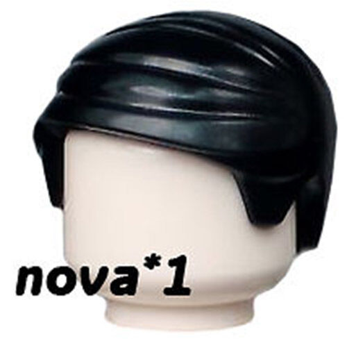 LEGO BLACK HAIR MALE BOY COMBED OVER FOR MINIFIGURE - Picture 1 of 1