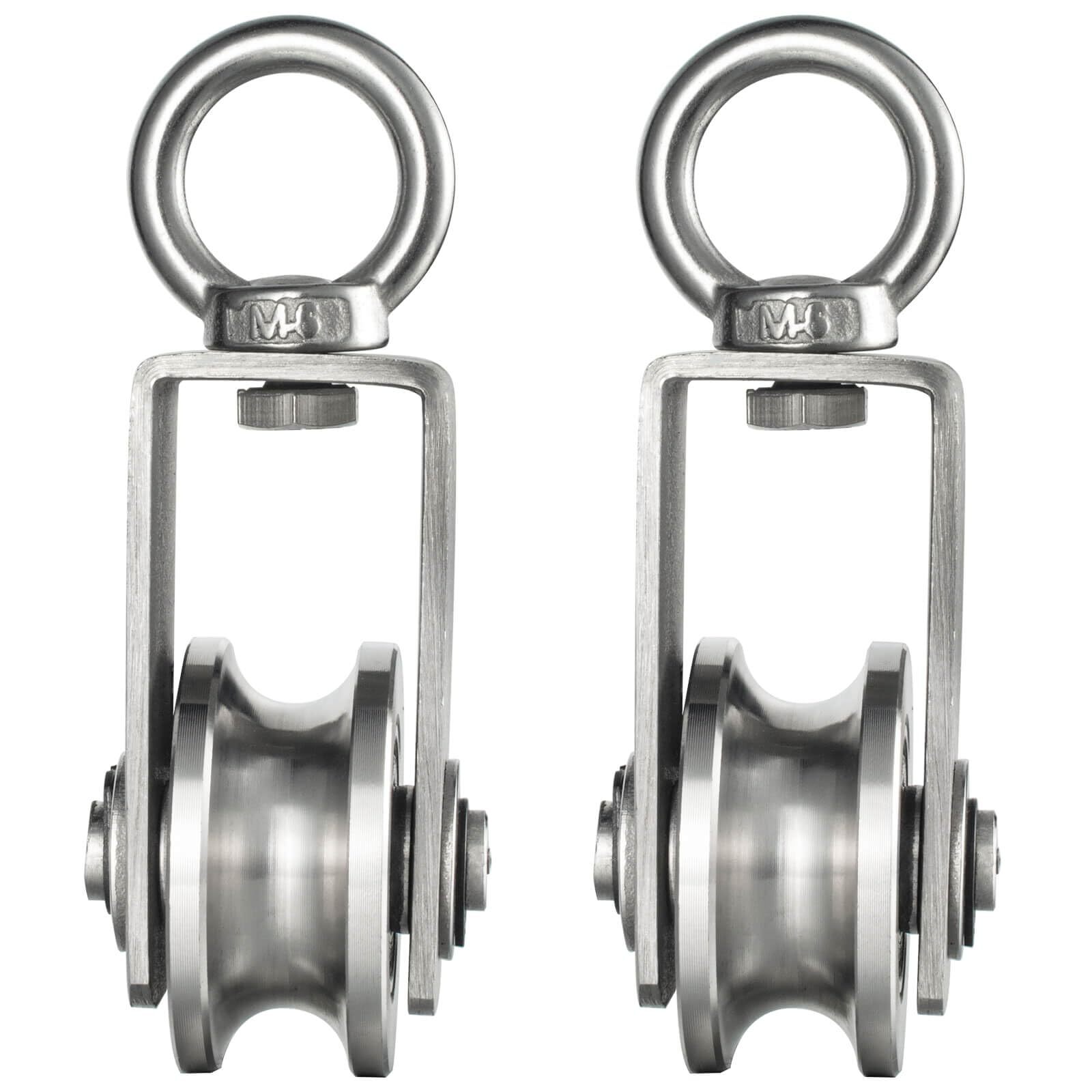 Cable Pulley Wheel for Rope with Ball Bearing Smooth No Noise 360° Swivel Sma...