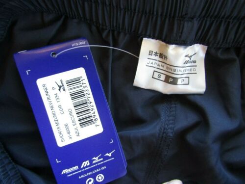 NWT Mizuno New Runner Escuro Navy Blue Elastic Waist Shorts Women's Size Petite - Picture 2 of 3