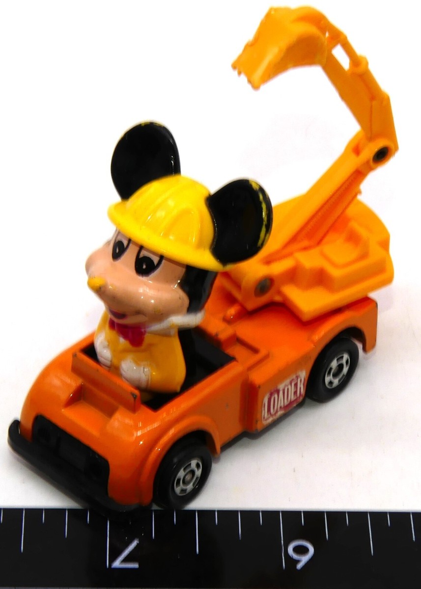 Vintage 1983 Tomy Walt Disney Mickey Mouse Orange Loader Vehicle