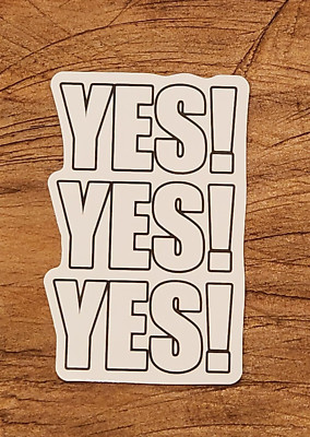 YES YES YES STICKER Wrestling Sticker WWE WWF WRESTLER Laptop Sticker ...