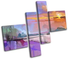 Oil Painting Tree Abstract Landscapes MULTI CANVAS WALL ART Picture Print