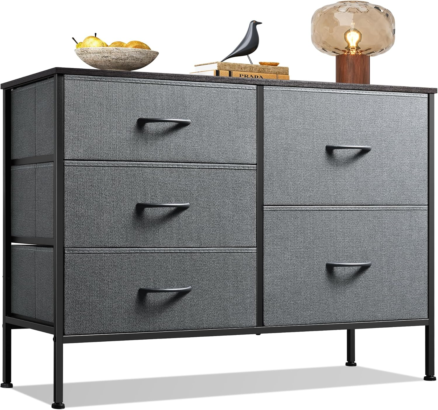 5-Drawer Wide Bedroom Dresser with Built-In Organizers-image