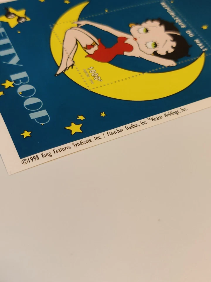 Betty Boop Collectable Stamp Republique Du Mali Moonstruck" Postes 1000F #01139 - Image 2 of 4