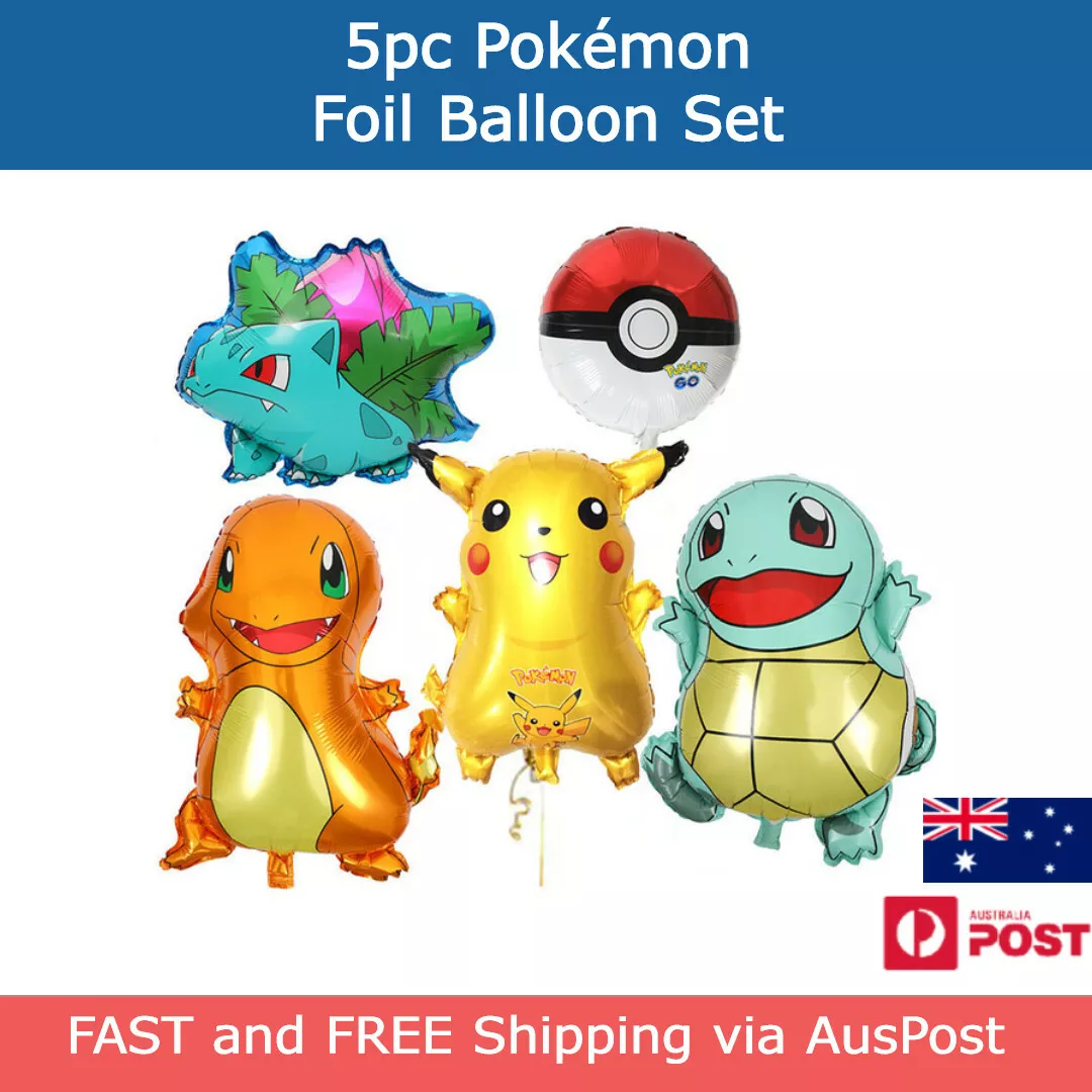 Ballons Pokemon - XL - Set de 5 - Ballons en aluminium - Pikachu