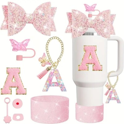 #ad 8Pcs Accessories Set for Stanley Cup 40 30oz Insulated Sleeve Travel Cup $17.99