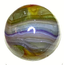 DAS/CHAMPION/WV/JABO WOW BUBBLED TRANSLUCENT GREEN SWIRLED SHOOTER .73" M421