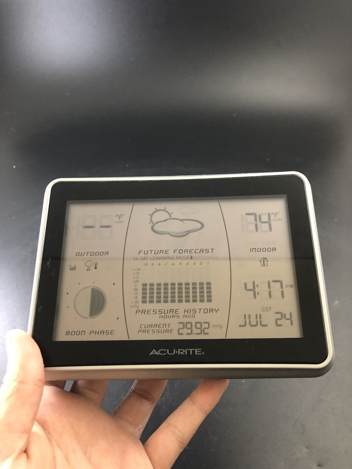Acurite Wireless Weather Forecaster with Intelli-Time, Gray.