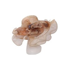 Elegant Organza Sun Hat for Women, Wide Brim Flower Church Hats Summer Beach ...