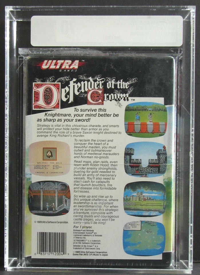Defender of the Crown VGA Graded Nintendo NES 1989 Rev-A Like WATA CGC - Image 2 of 4