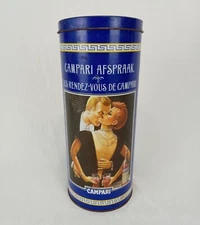 Vintage FRENCH "LES RENDEZ-VOUS Campari & Schweppes"  Tin Container Distillery