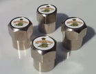 ROYAL ENFIELD MOTORBIKE CHROME ALLOY TYRE VALVE CAPS FOR TIRE VALVES