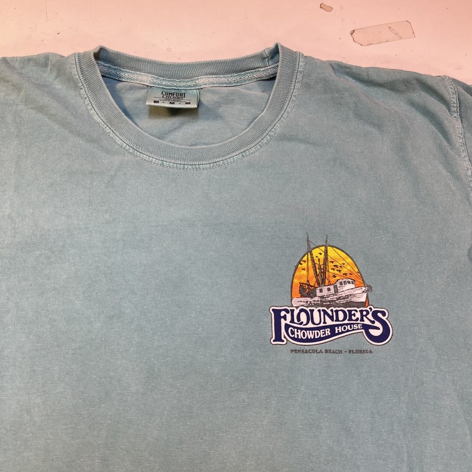 FLOUNDER'S CHOWDER HOUSE PENSACOLA FLORIDA DIVE BAR COMFORT COLORS TEE