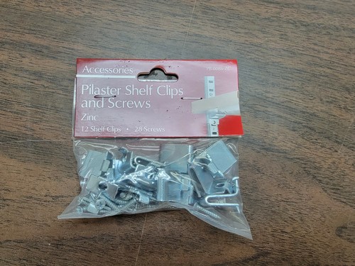 John Sterling Knape & Vogt Zinc Pilaster Clip & Screws | 12 Clips | PB-0086-ZC - Picture 2 of 3
